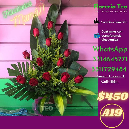 Arreglo Floral de Rosas. A19