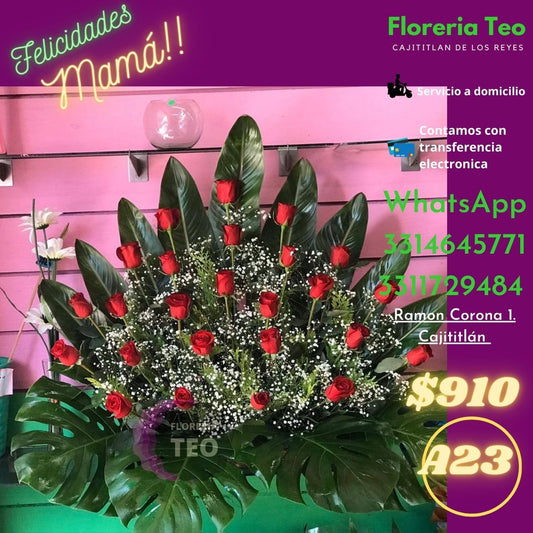 Arreglo Floral de Rosas. A23