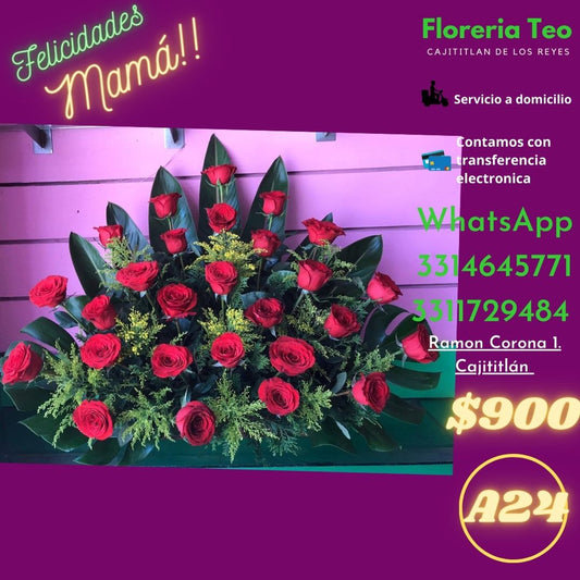 Arreglo Floral de Rosas. R24