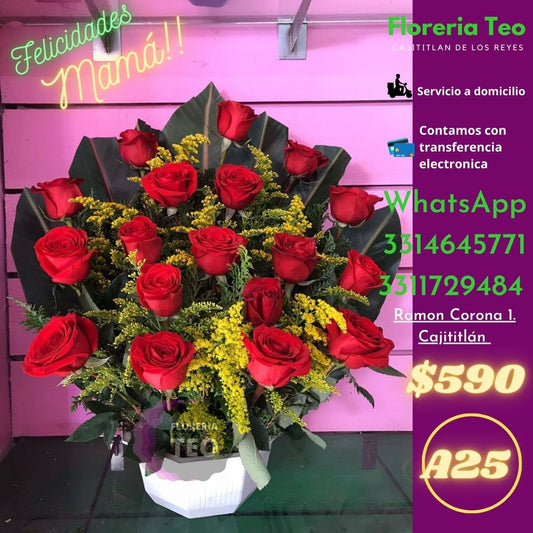 Arreglo Floral de Rosas. A25