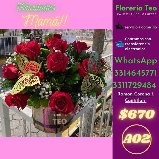 Arreglo Floral de Rosas. A02