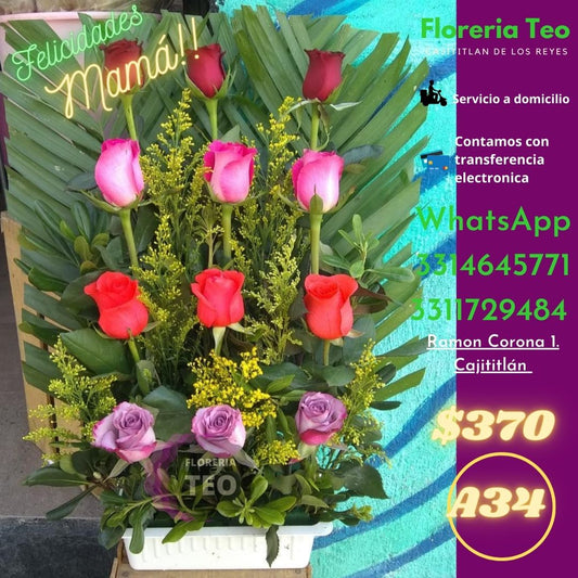 Arreglo Floral de Rosas. A34