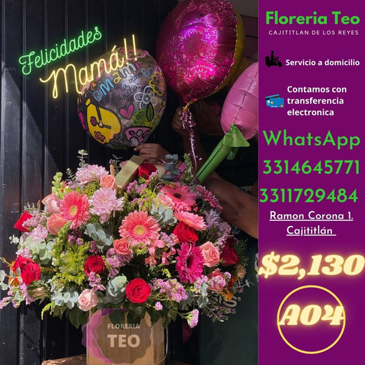 Arreglo Floral de Rosas. A04