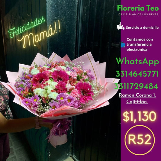 Ramo de Gerbera y Flor Surtida. R52