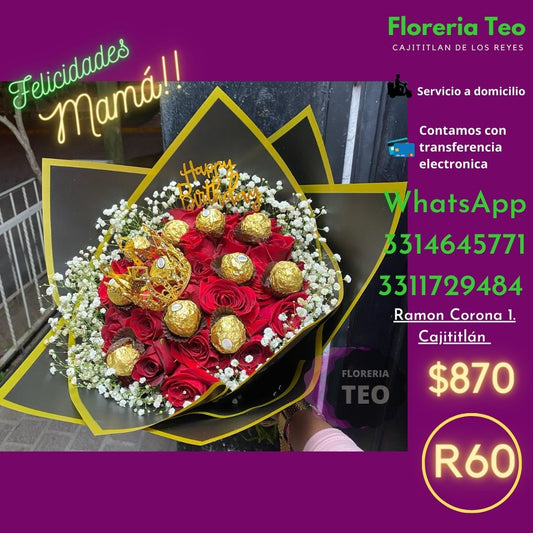 Ramo de Rosas y Ferreros. R60